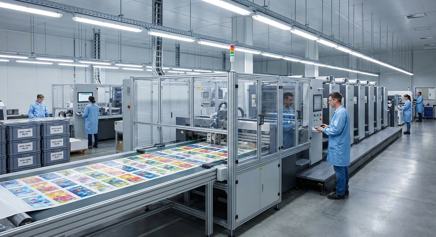 RFID card production equipment and operators